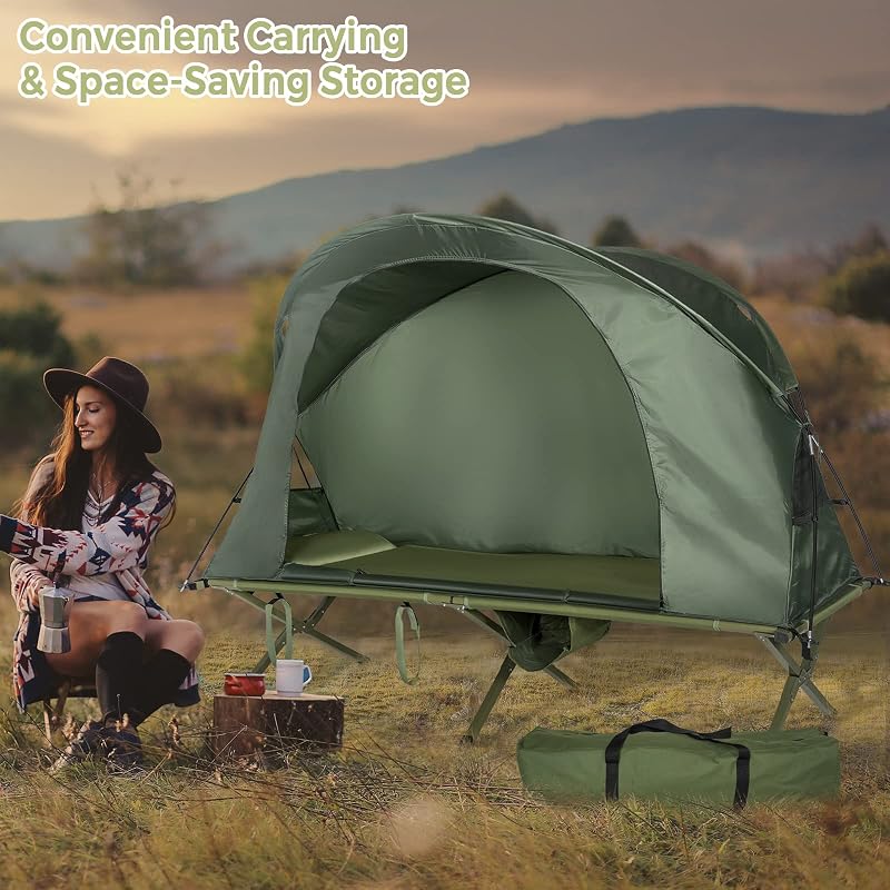 Set tienda campaña 4en1 plegable 1 persona funda impermeable
