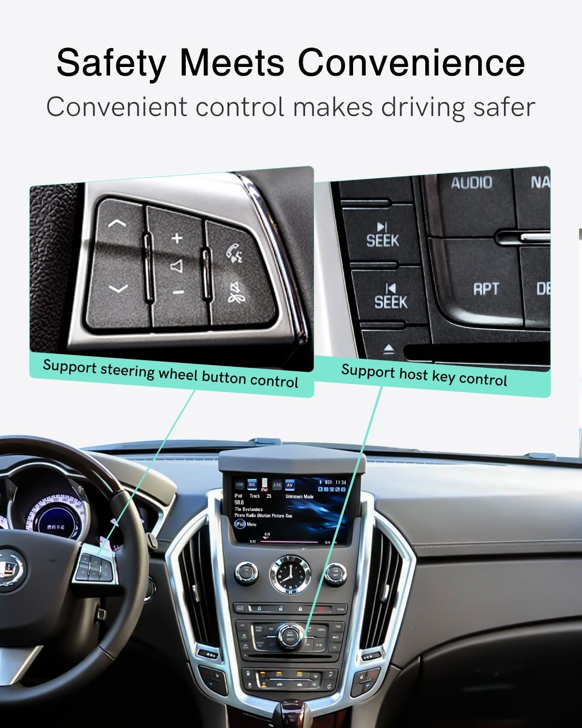 Adaptador Bluetooth Cadillac SRX 10-12 USB audio