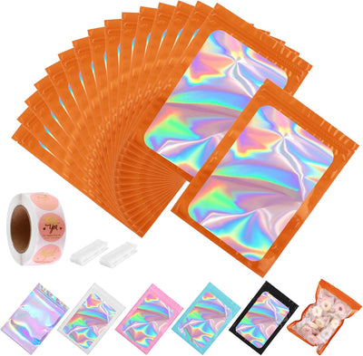150 Bolsas Mylar 6x9" con Ventana Resellables Alimentos