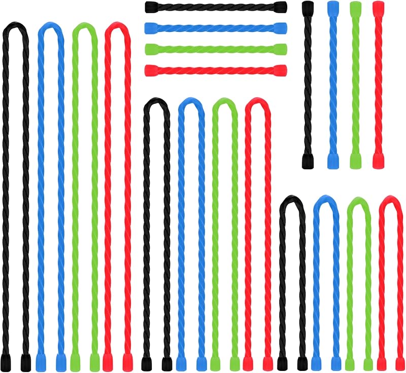 20 Bridas Silicona Reutilizables 4-24pulg Correas Acero