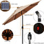 Sombrilla solar 9ft con 32 luces LED para jardín terraza
