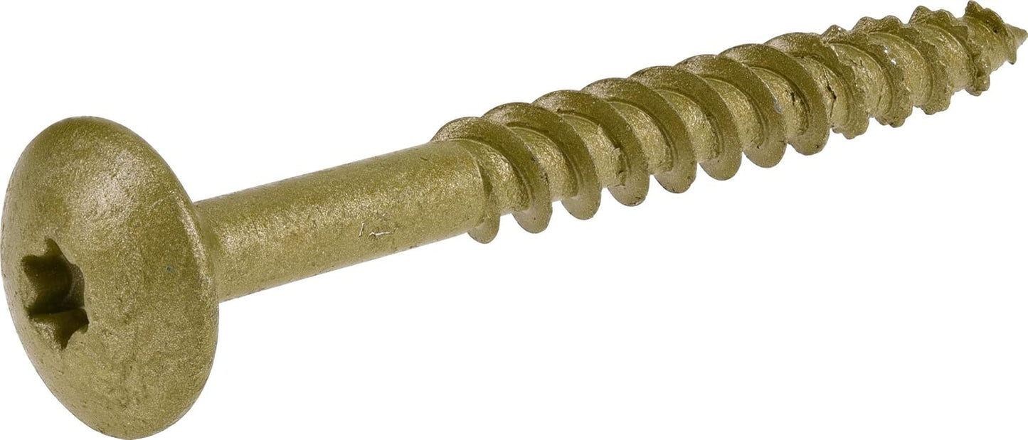 Tornillos Star Drive 5/16x3 cerámica bronce 30 pzas