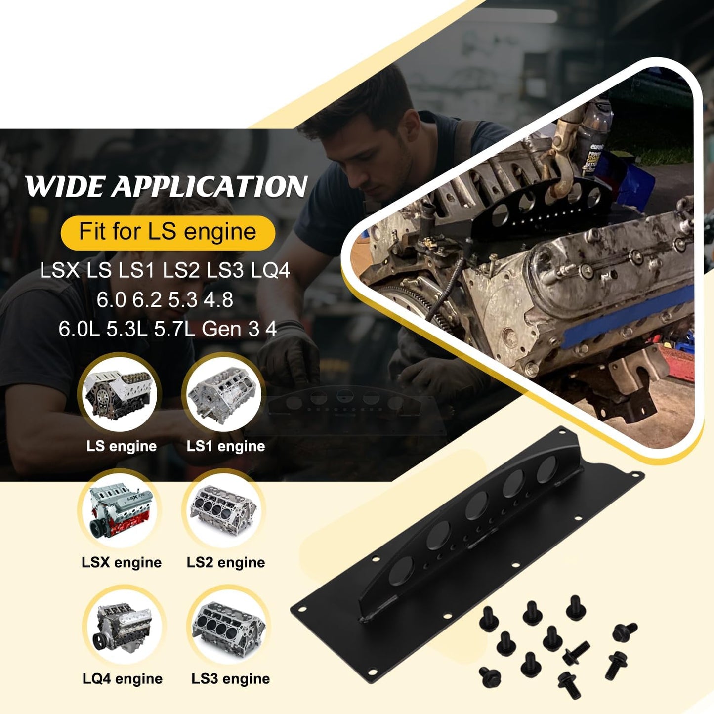 Placa elevación motor LS para Chevy Serie LSX 6.0 6.2