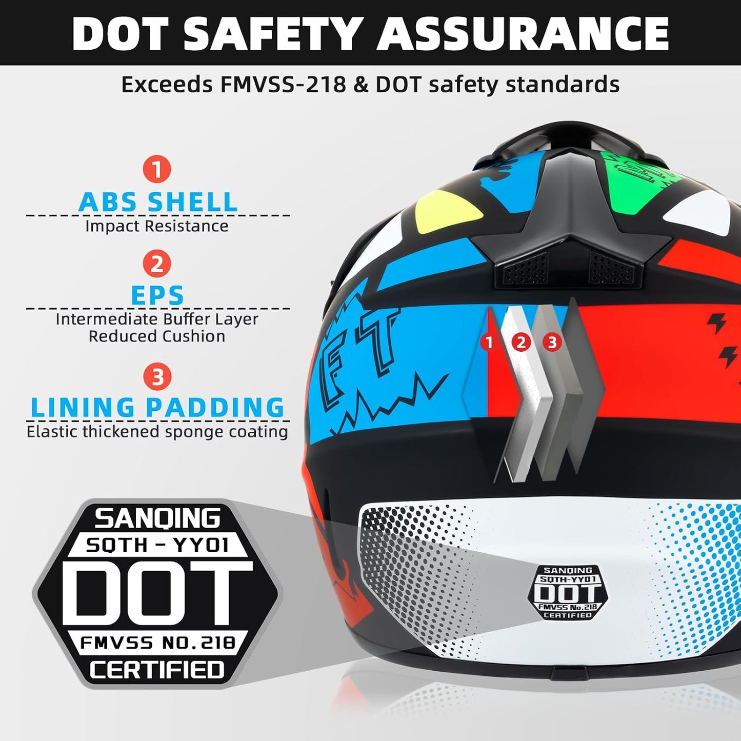 Casco motocross niños con guantes gafas y protector