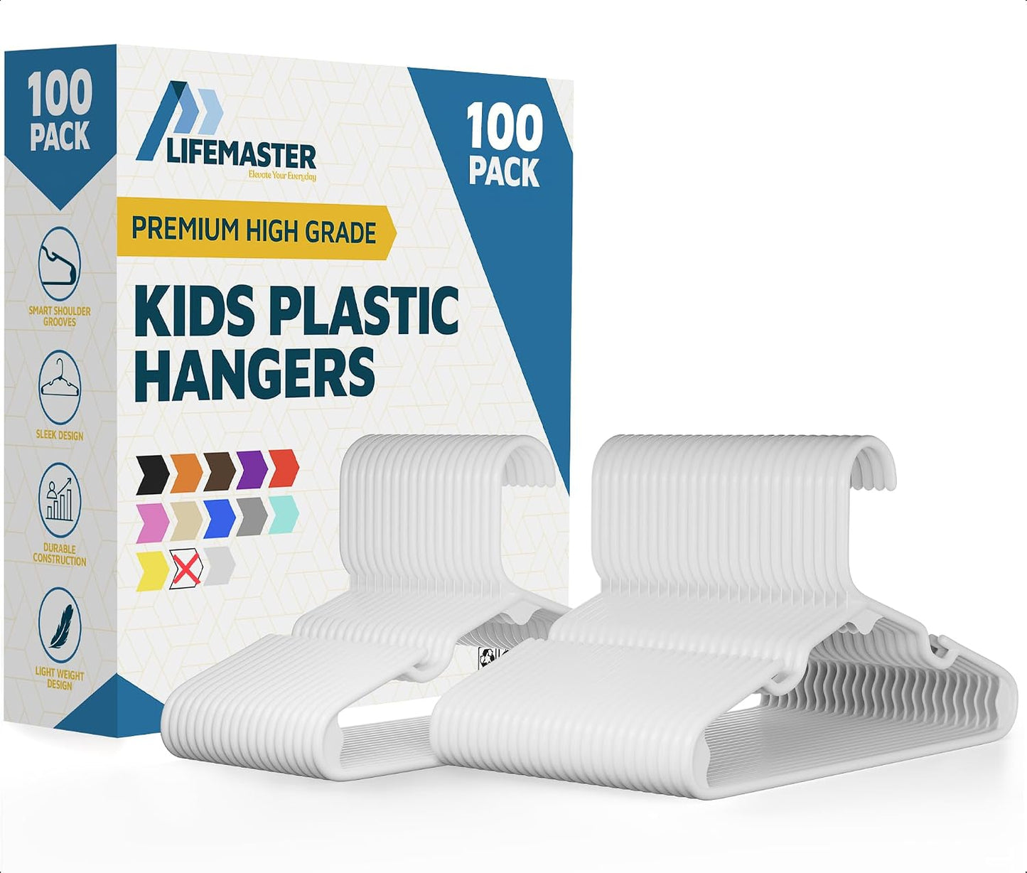 Percha plástico para niños con muesca hombro 11.6"