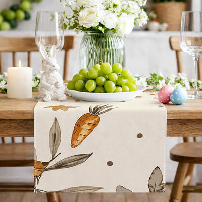 Camino mesa Pascua 13x72pulg decoración granja con lazo