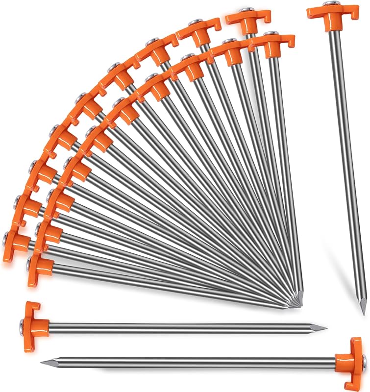 20 Estacas Galvanizadas 9.75pulg Anclajes Toldo Camping