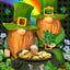 Bandera San Patricio Gnomos Irlandeses 28x40pulg