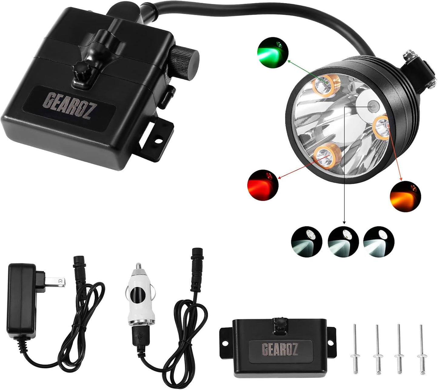 Luz de caza Coon 10W 45000LUX 6 modos LED impermeable