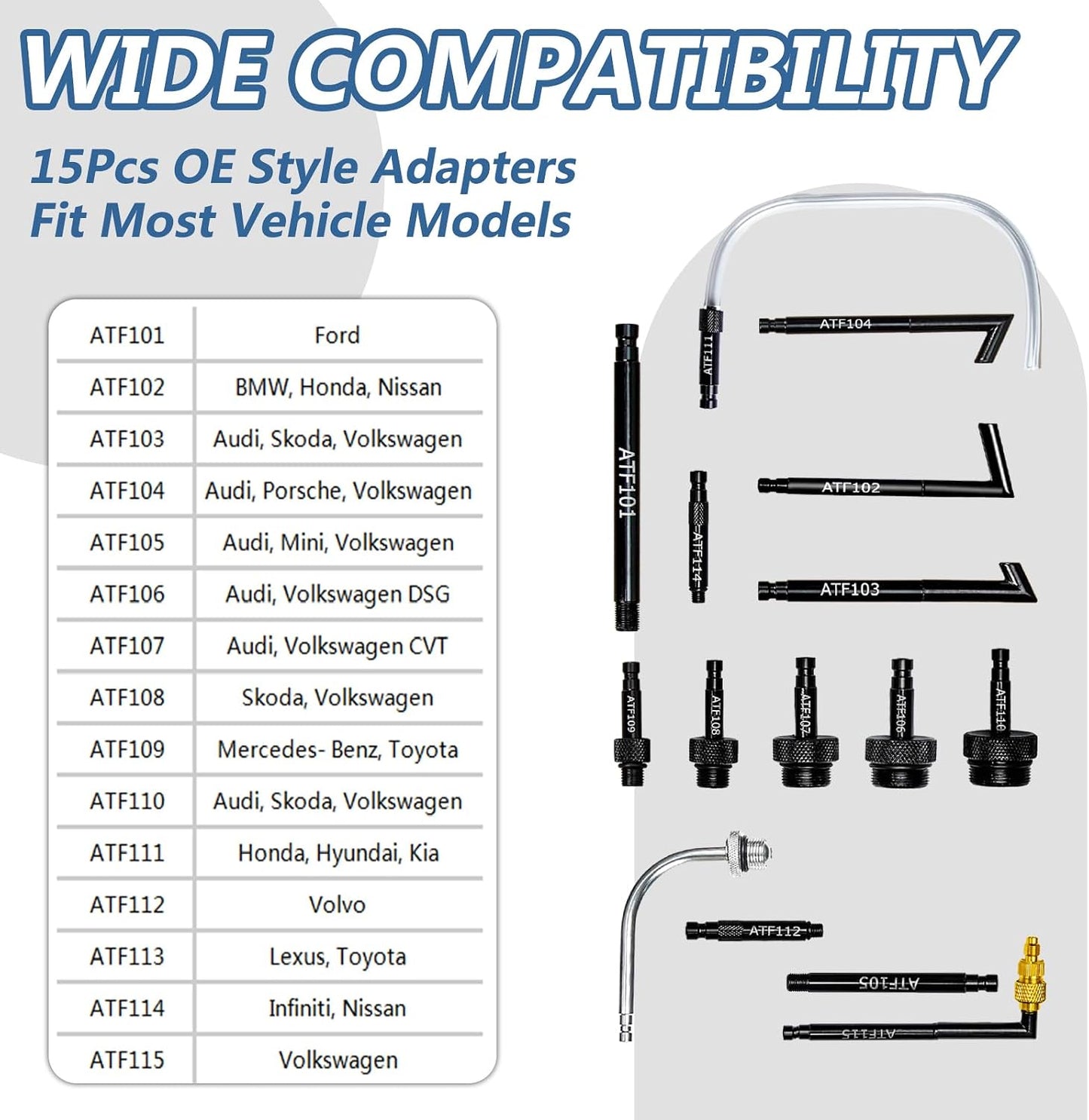 Kit adaptador ATF llenador de fluido transmisión