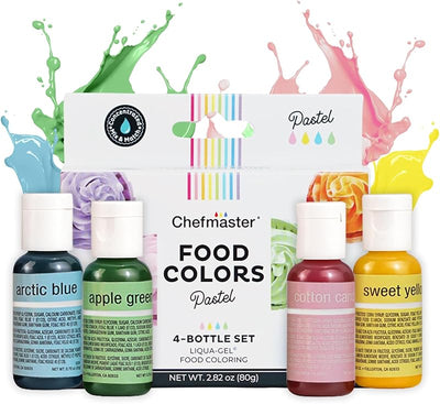 Kit colorante alimenticio pastel 4 pzas fórmula fácil