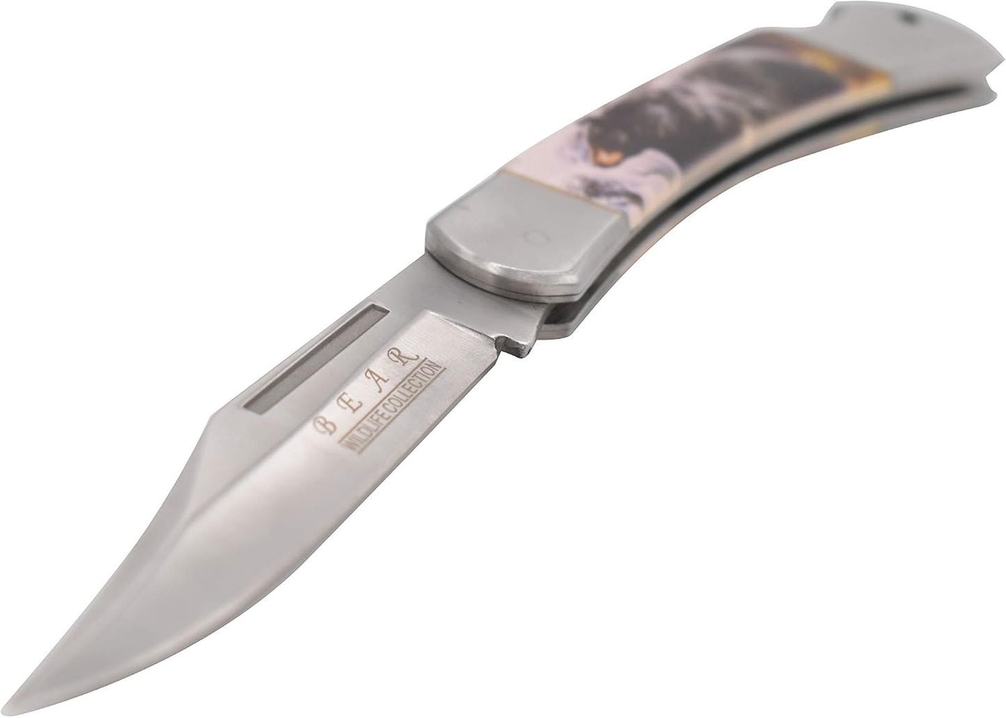 Cuchillo plegable edición limitada con mango de oso