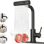 Grifo cocina acero inox rociador desplegable 3 funciones