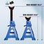 Soportes gato coche 2 toneladas doble bloqueo acero azul
