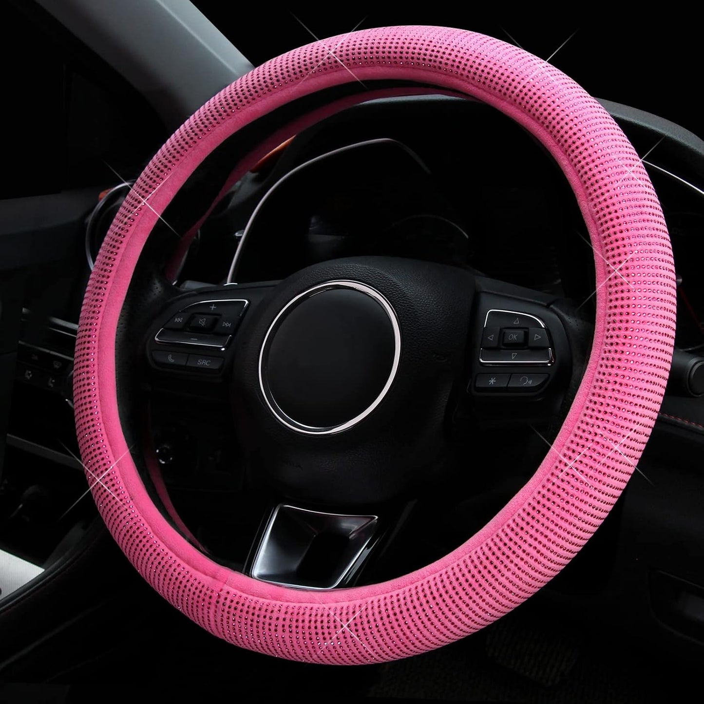 Funda volante mujer ajuste universal 15" rosa