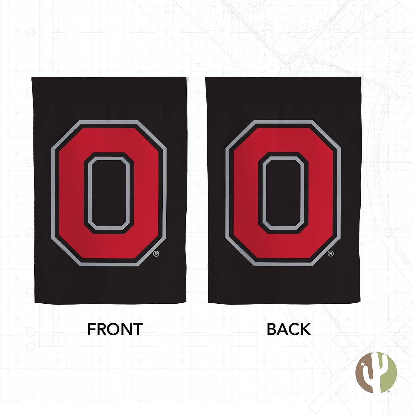 Bandera jardín Ohio State Buckeyes 19x12pulg