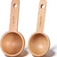 Cucharas de madera medidoras de café 0.5-0.7 fl oz para hogar y cocina