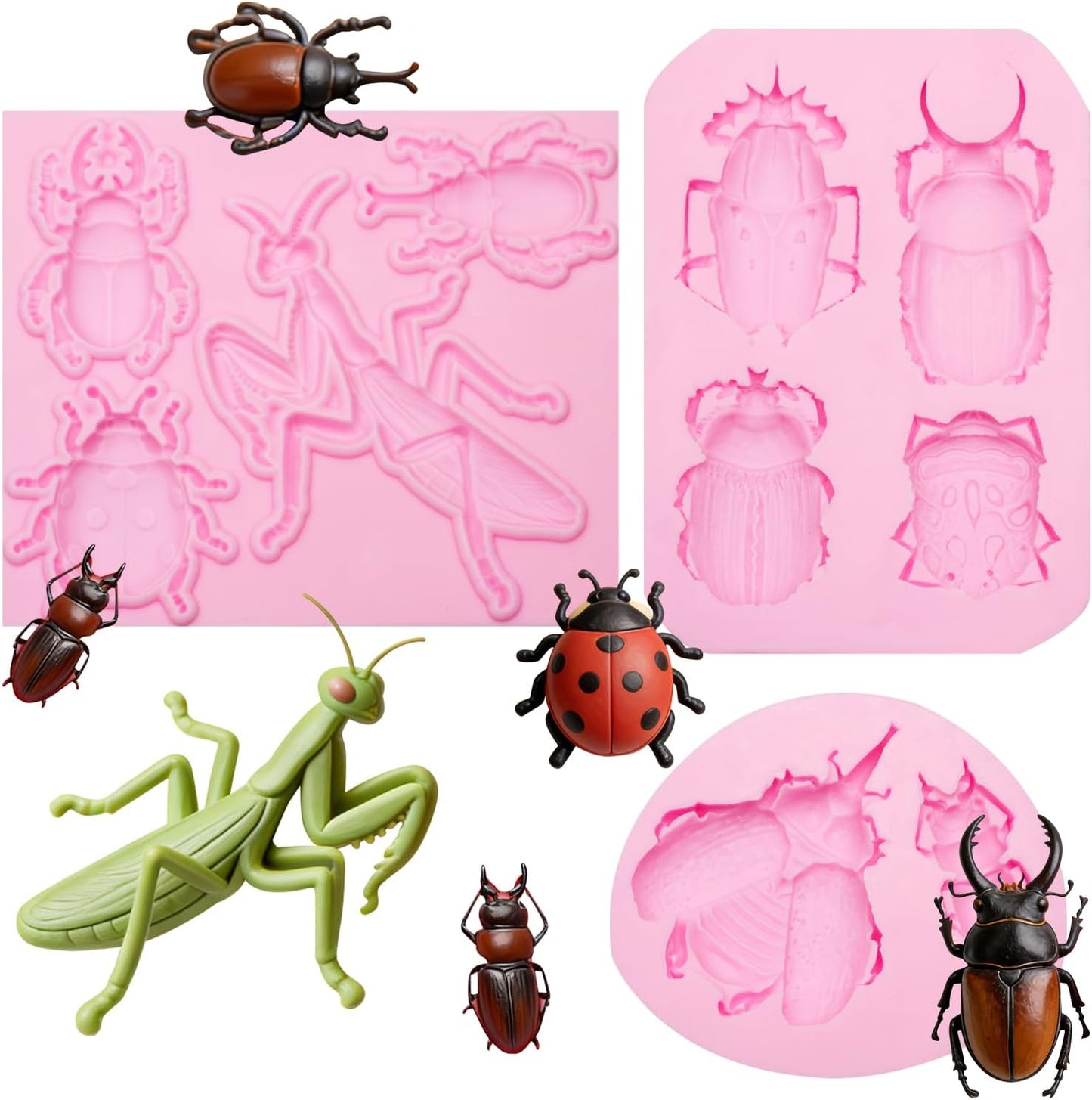 Set 3 Molde Silicón Insectos para Resina y Manualidades