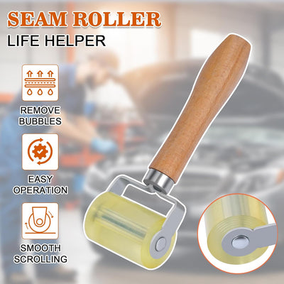 Rodillo sellado goma PU mango madera para audio coche
