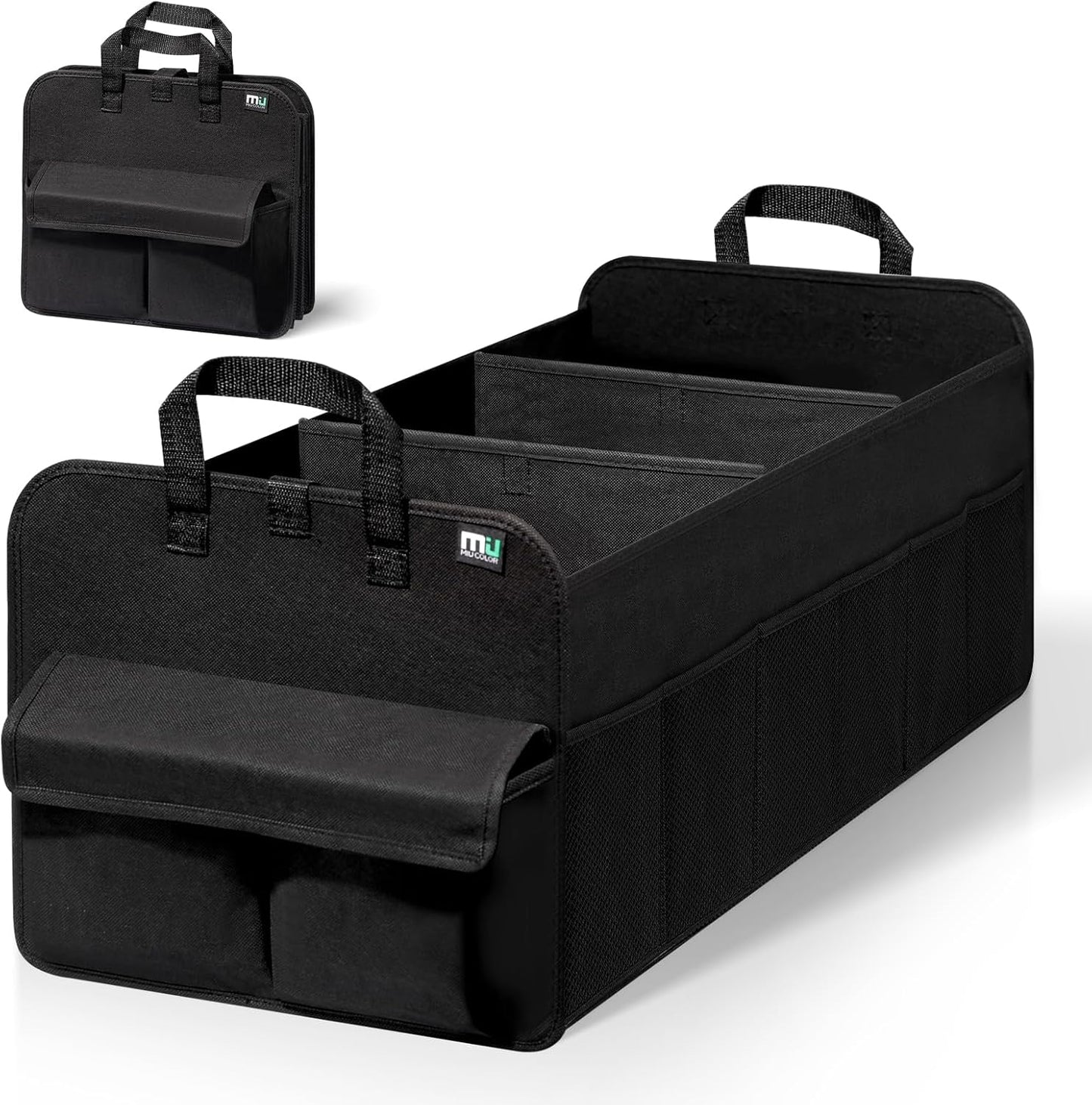 Organiz. maletero SUV plegable 12 bolsillos antiderrap
