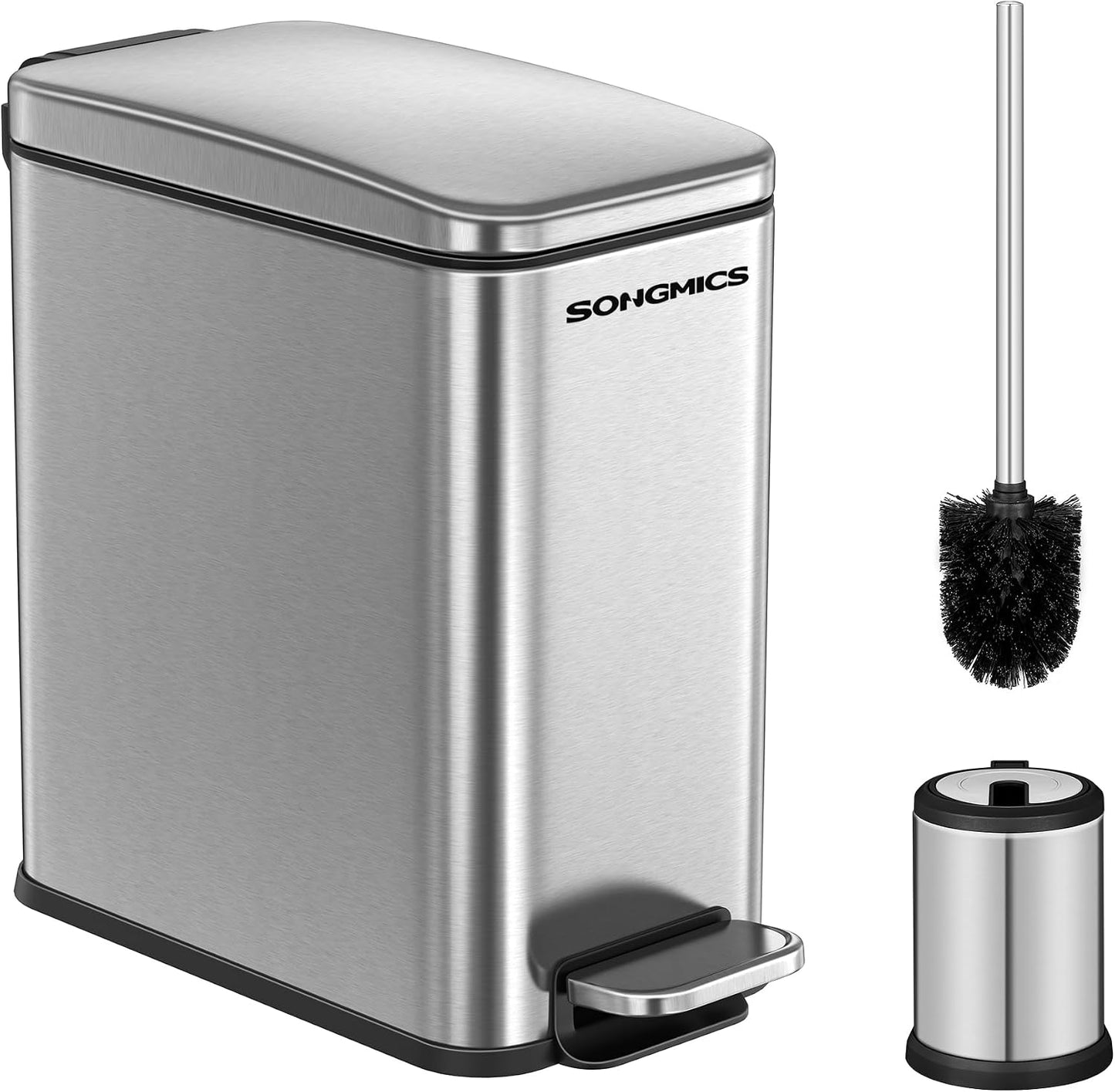 Basurero baño acero inox 1.3gal color plateado