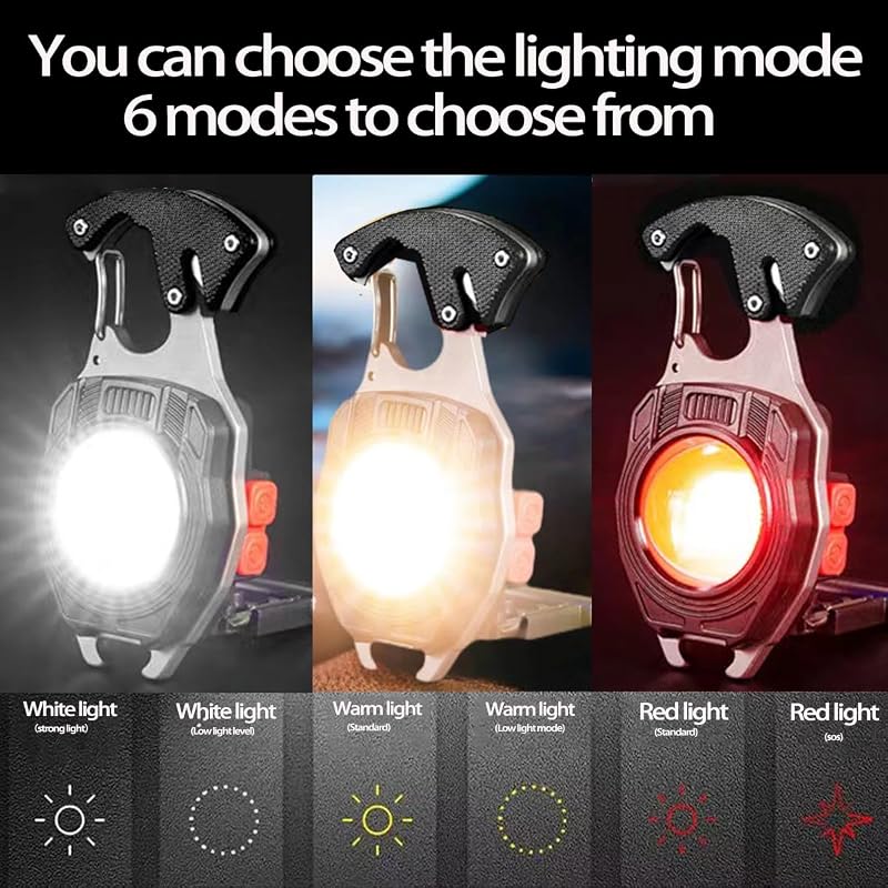 Luz trabajo COB 1600lm recargable USB plegable