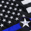 Bandera azul 5x8" estrellas bordadas latón