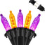 Guirnalda LED M5 moradas y naranjas 50 bombillas 18.6ft