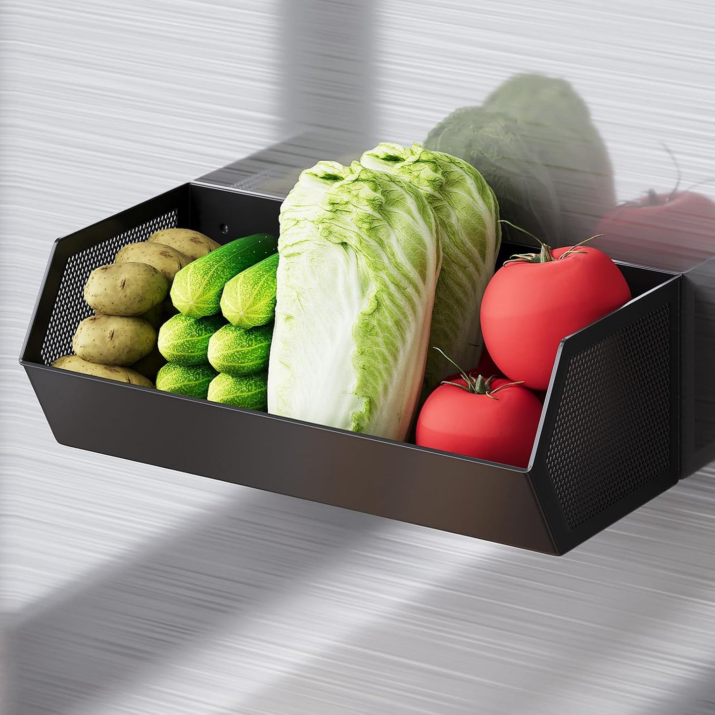 Cesta magnética frutas y especias para refrigerador