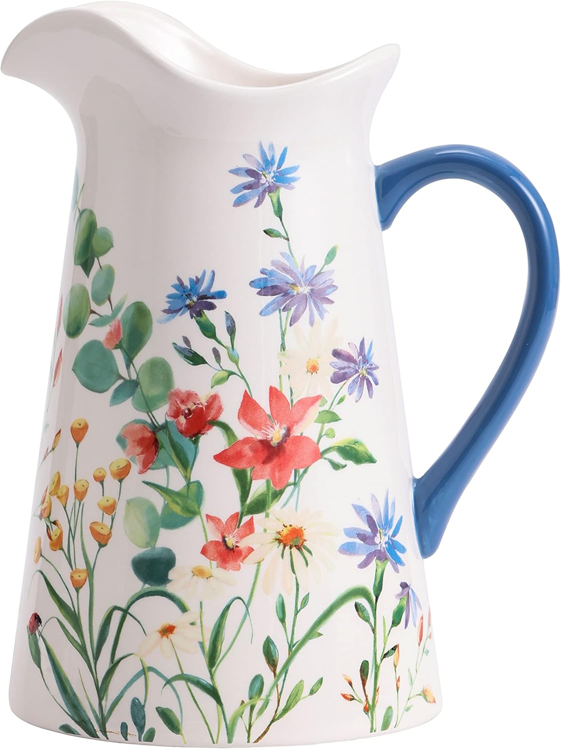 Jarra cerámica 2.5qt con asa para arreglos florales