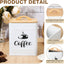 Contenedor café 40oz hierro tapa bambú almacenamiento té