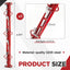 Ensanchador valla alambre tejido 4ft con 5 cuñas acero rojo