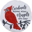 Piedra decorativa con purpurina cardenal para jardín y patio