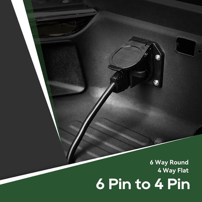 Adaptador enchufe remolque 6 a 4 pines camioneta camión