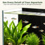 Acuario nano 2.5gal vidrio transparente luz LED filtro tapa