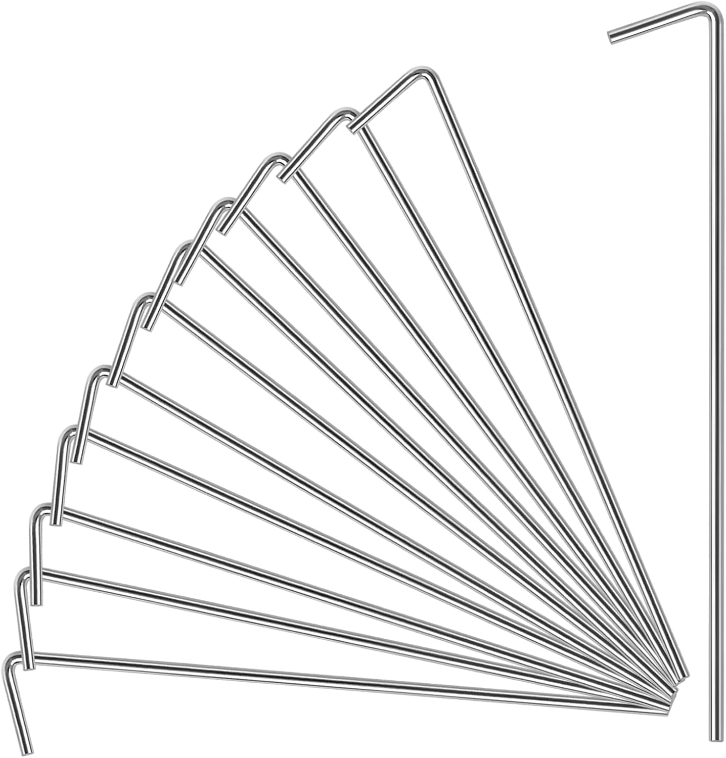 Pack 17 Estacas Metal Resistentes para Toldos y Decoraciones