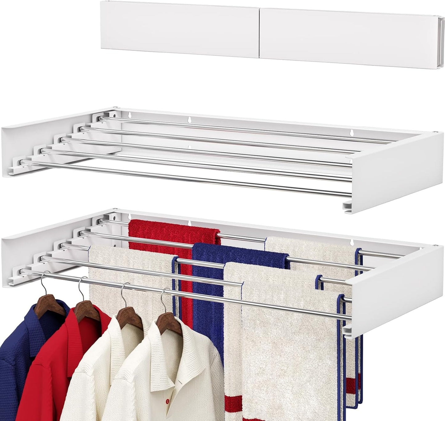 Estante secado pared 31.5" acero inox plegable