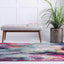 Alfombra abstracta moderna colorida 9x12ft multicolor