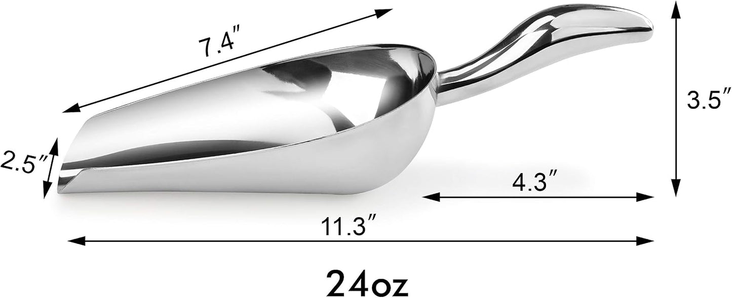 Cuchara acero inox 24oz para bar hielo harina