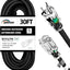 Cable extensión resistente intemperie 30 ft negro