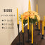 24 Velas Cónicas Cera Abeja Orgánica 12pulg Amarillo
