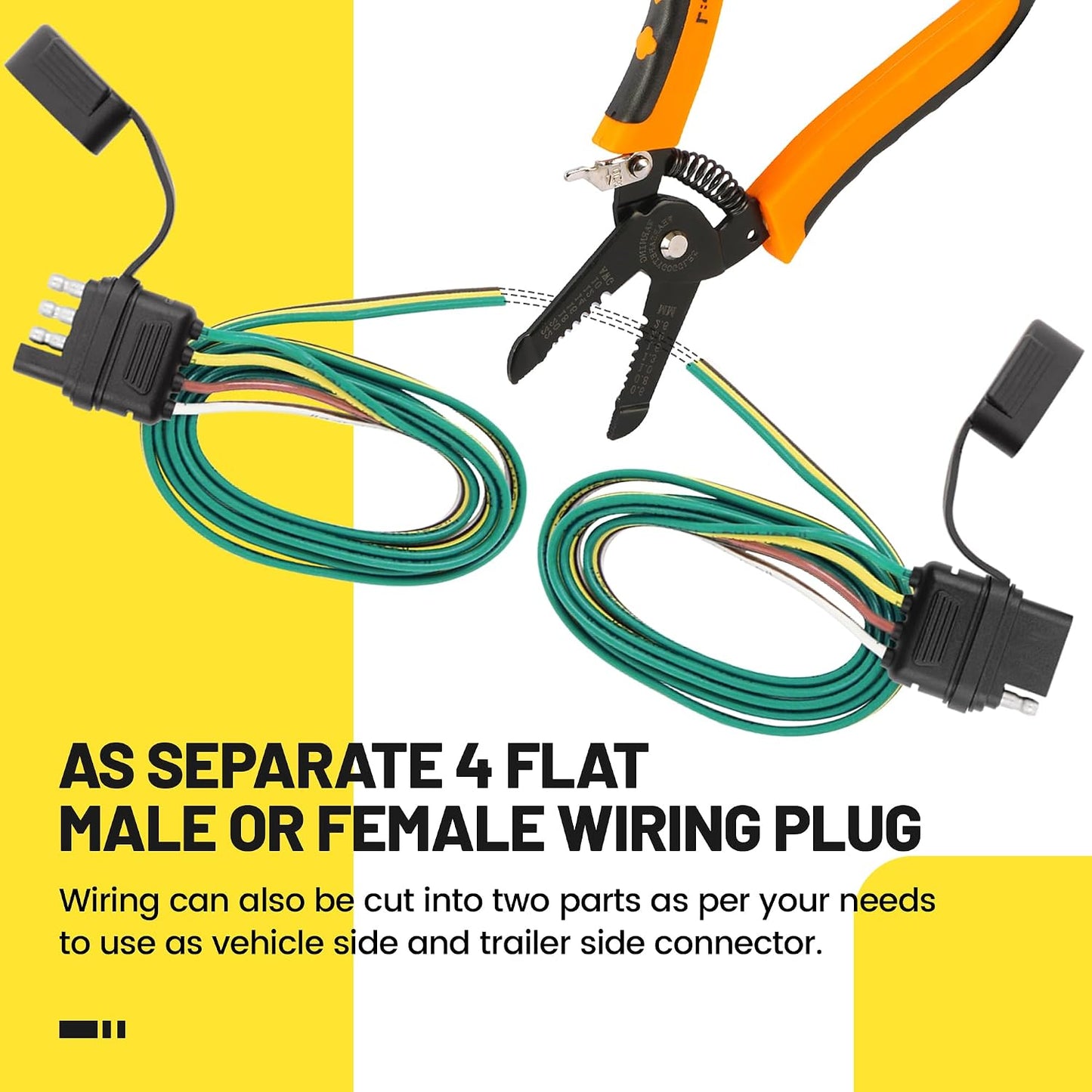 Extensión arnés 16 AWG 4 pines 10ft conector plano