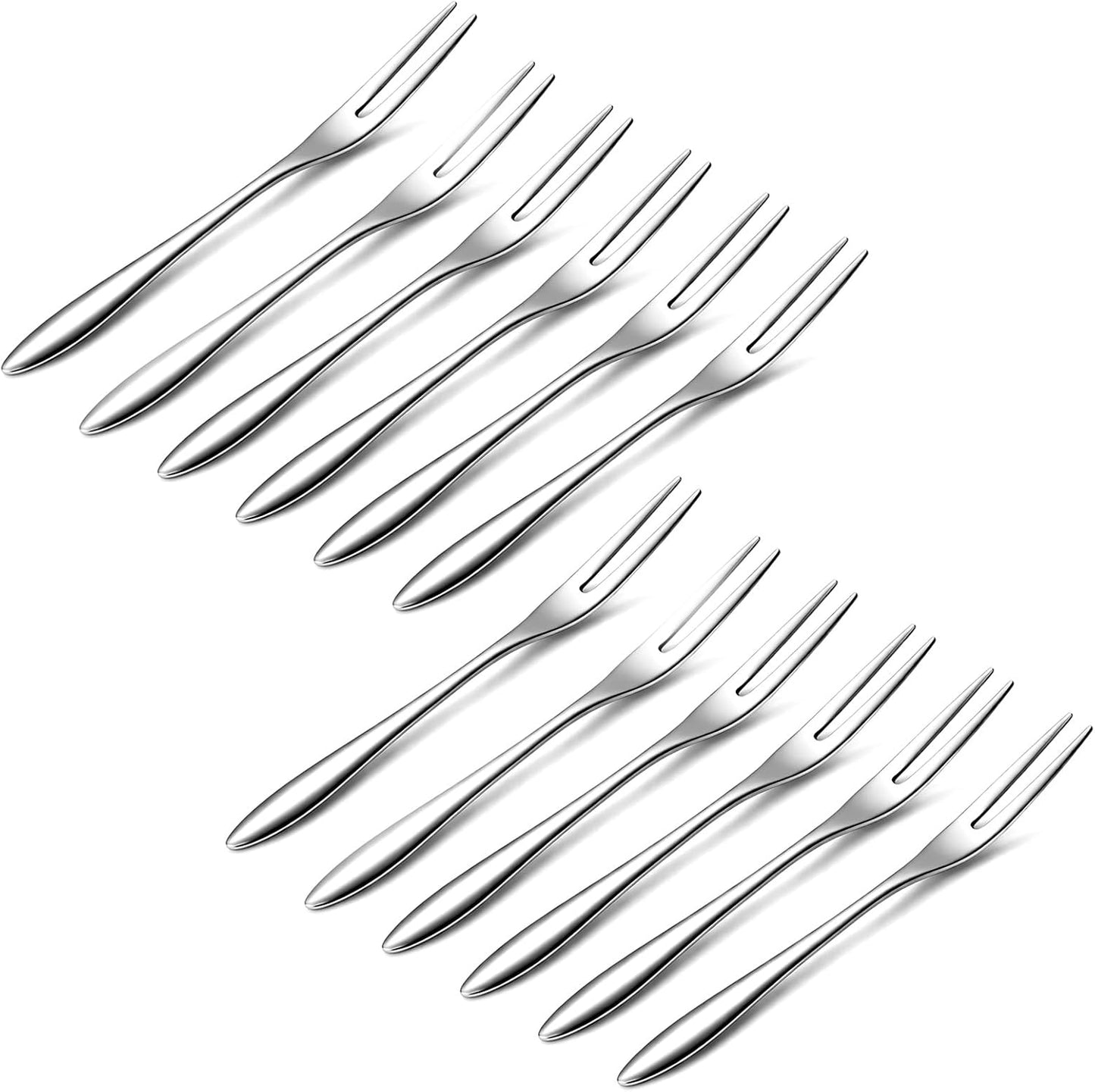 12 Tenedores Acero Inox 5pulg Postre Ostras Vajilla