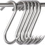 Ganchos carne acero inox 8" set 6