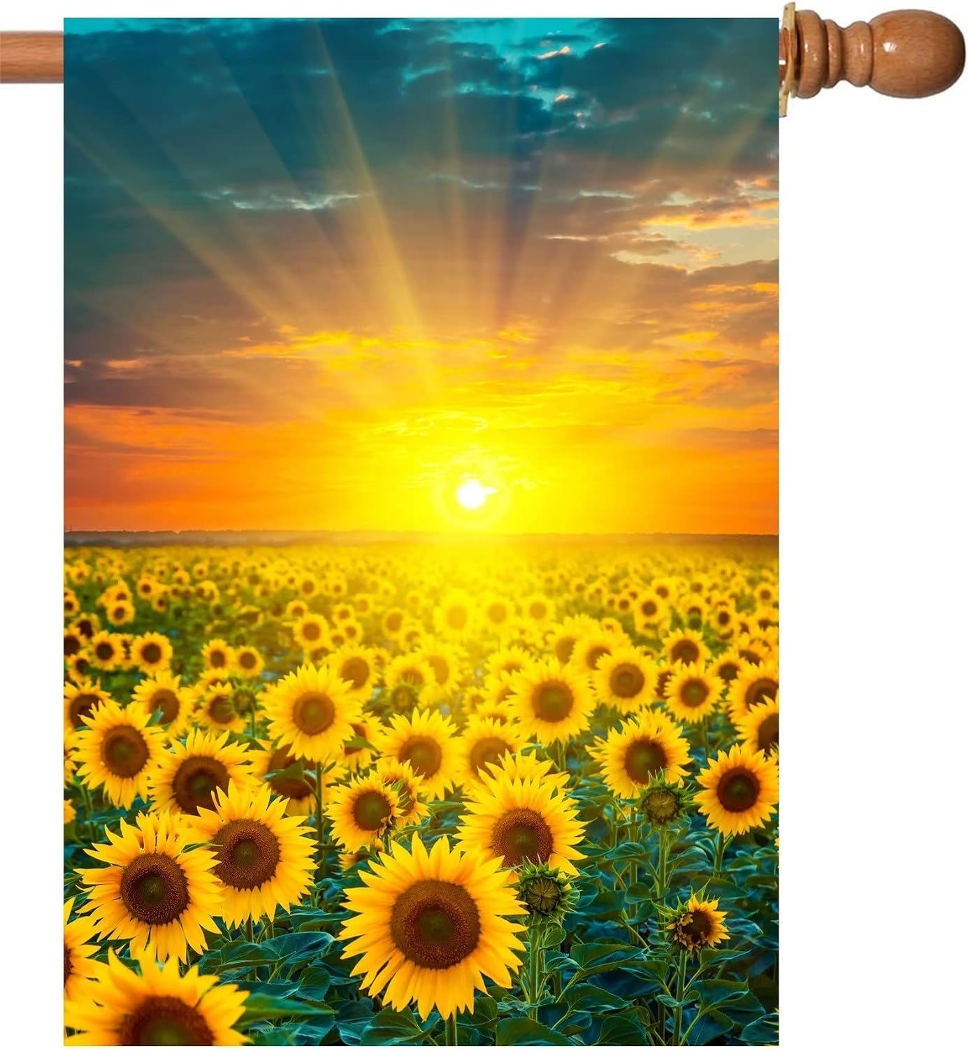 Bandera girasoles campos flores 28x40" decoración jardín