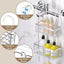 Organiz. ducha colgante 2 niveles con ganchos y cesta