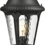 Lámpara poste 25pulg vidrio ondulado impermeable negro patio