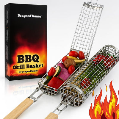 Cesta parrilla rodante 2 Pzas regalo papá cocina al aire libre