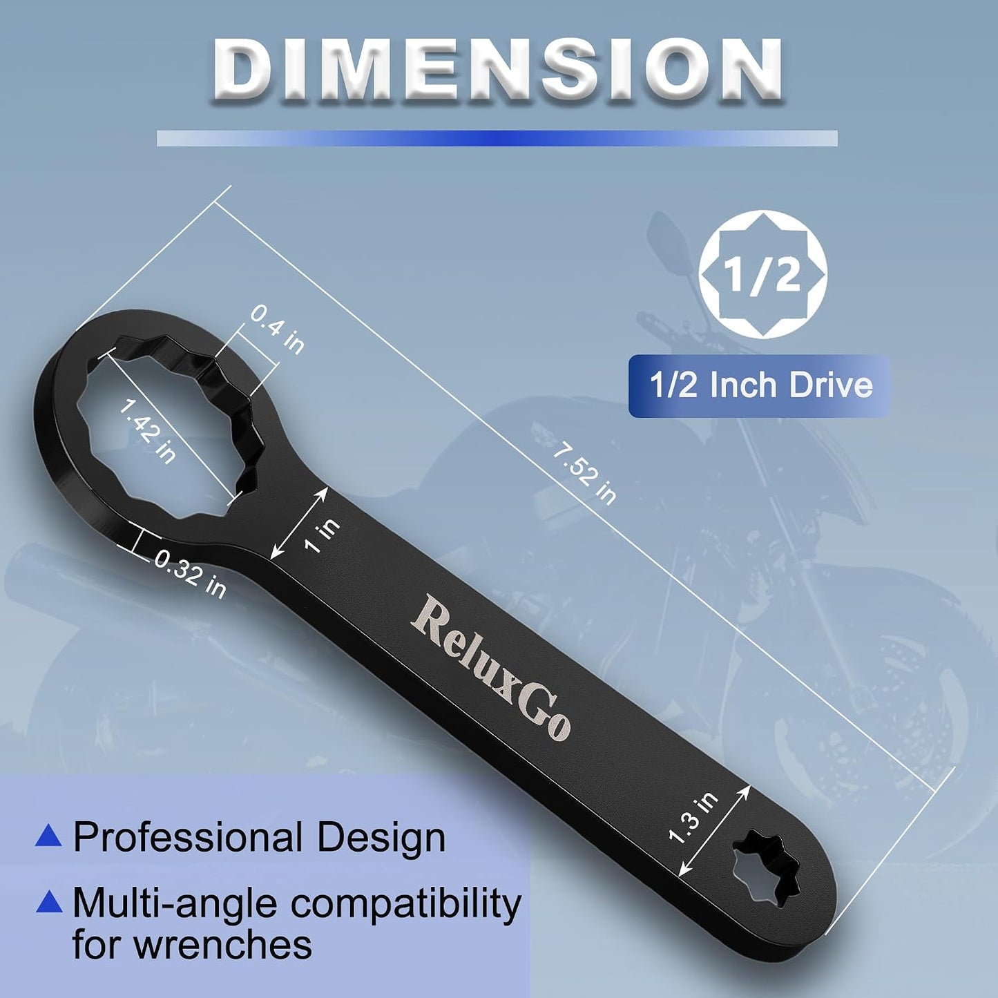 Llave dinamométrica eje trasero motocicleta 1.417pulg