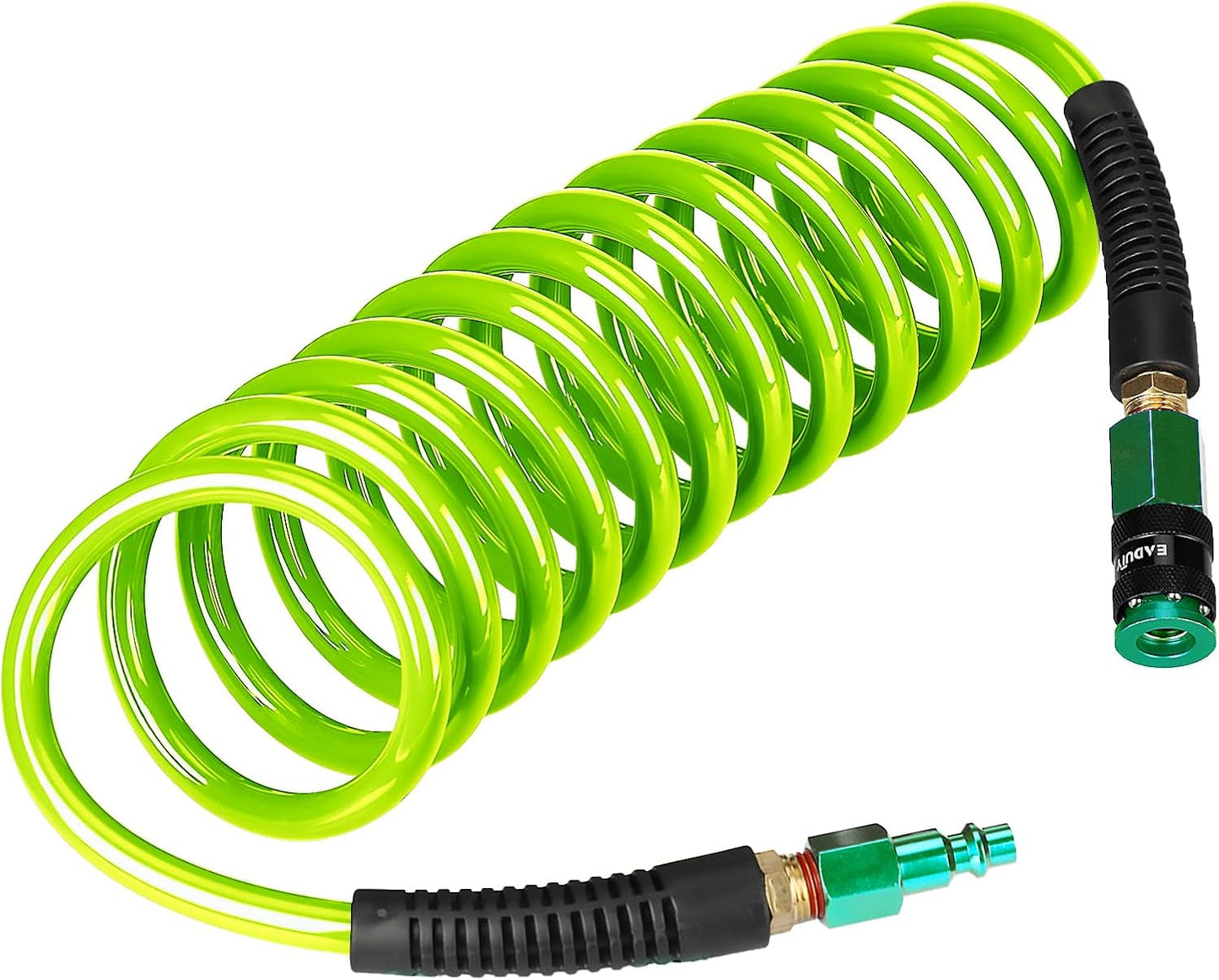 Manguera aire poliuretano 1/4pulg x10ft compresor flexible verde